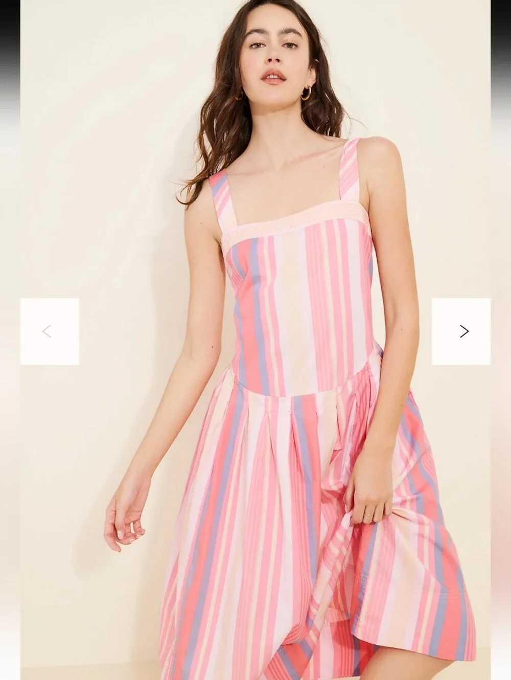 Free People Primavera Stripe Midi Dress  Size Medium